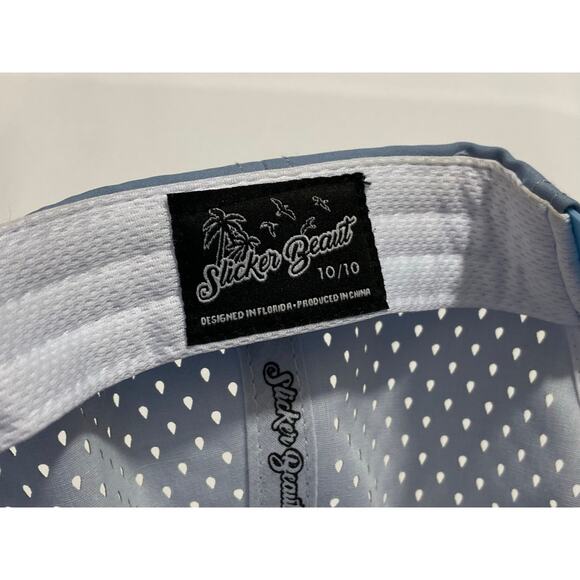 Slicker Beaut Shaka Light Blue Performance Cap Perforated Mesh Adjustable Hat - Picture 6 of 10